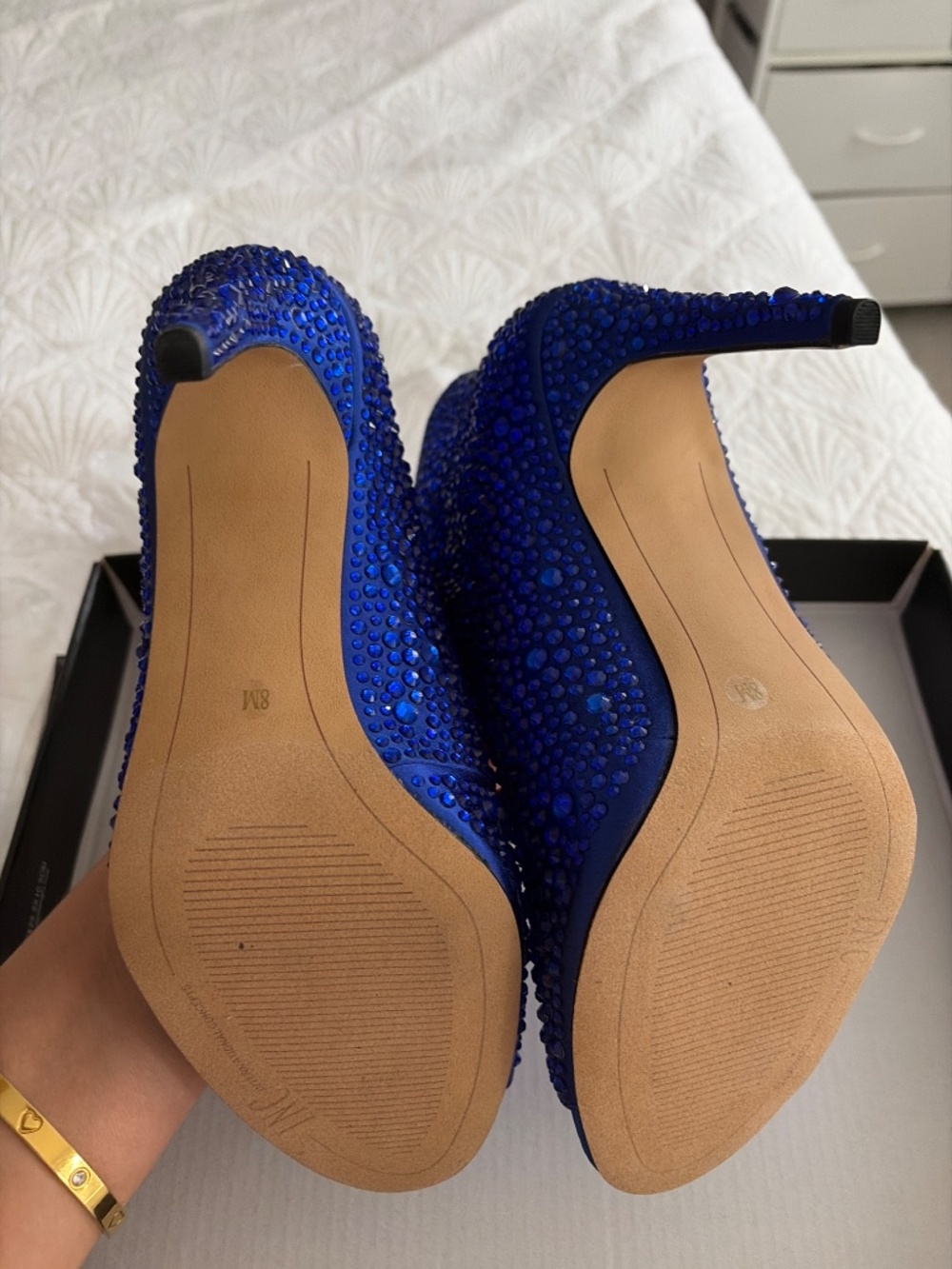 Cobalt rhinestone blue shoes - Picture 3 of 5